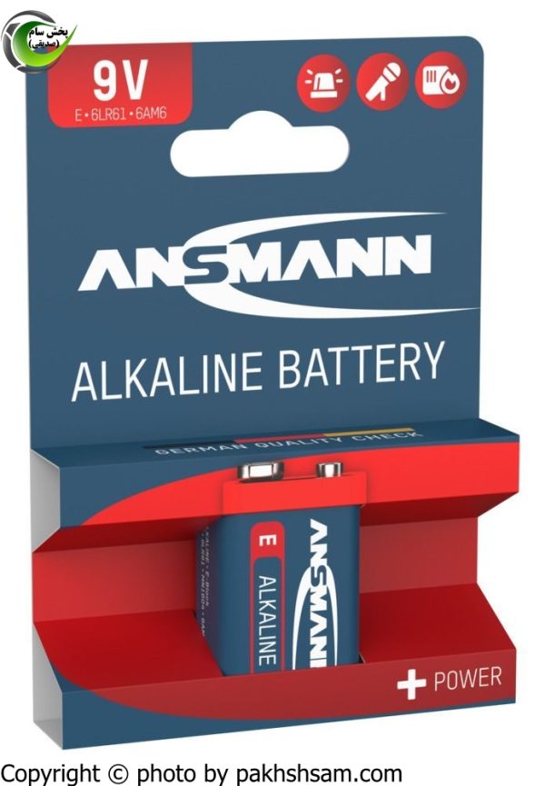 باتری آنسمن ansmann کتابی آلکالاین پلاس پاور Ansmann Alkaline E-Block - 9V