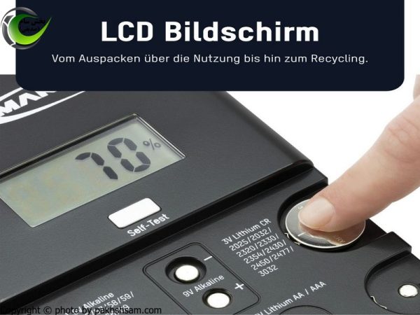 تستر حرفه‌ای Ansmann Energy Check LCD - دستگاه تست و آنالیز باتری