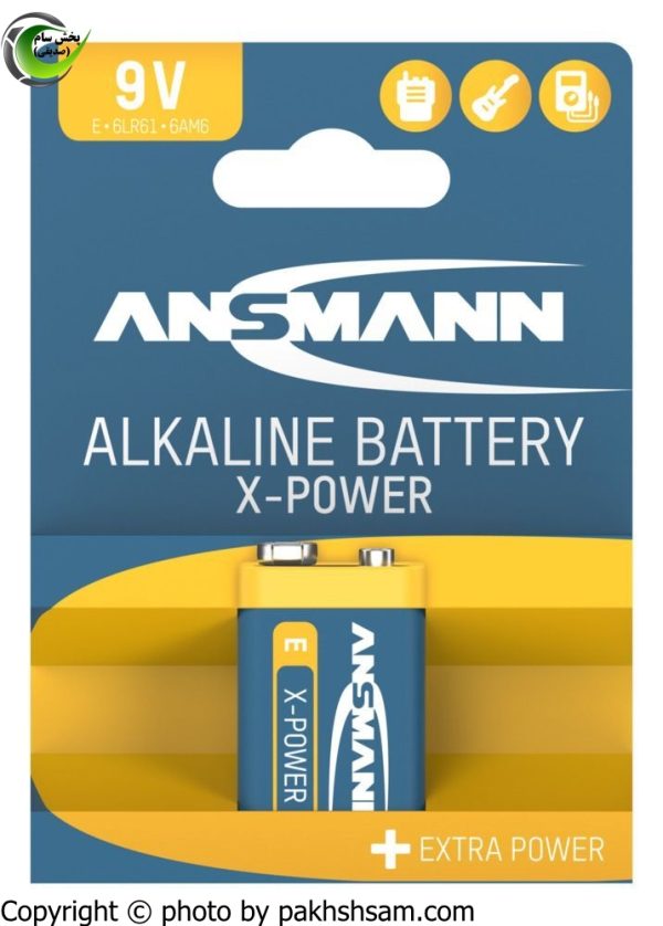 باتری آنسمن ansmann کتابی آلکالاین ایکس پاور - 9V