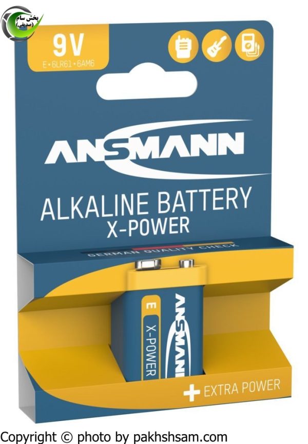 باتری آنسمن ansmann کتابی آلکالاین ایکس پاور - 9V